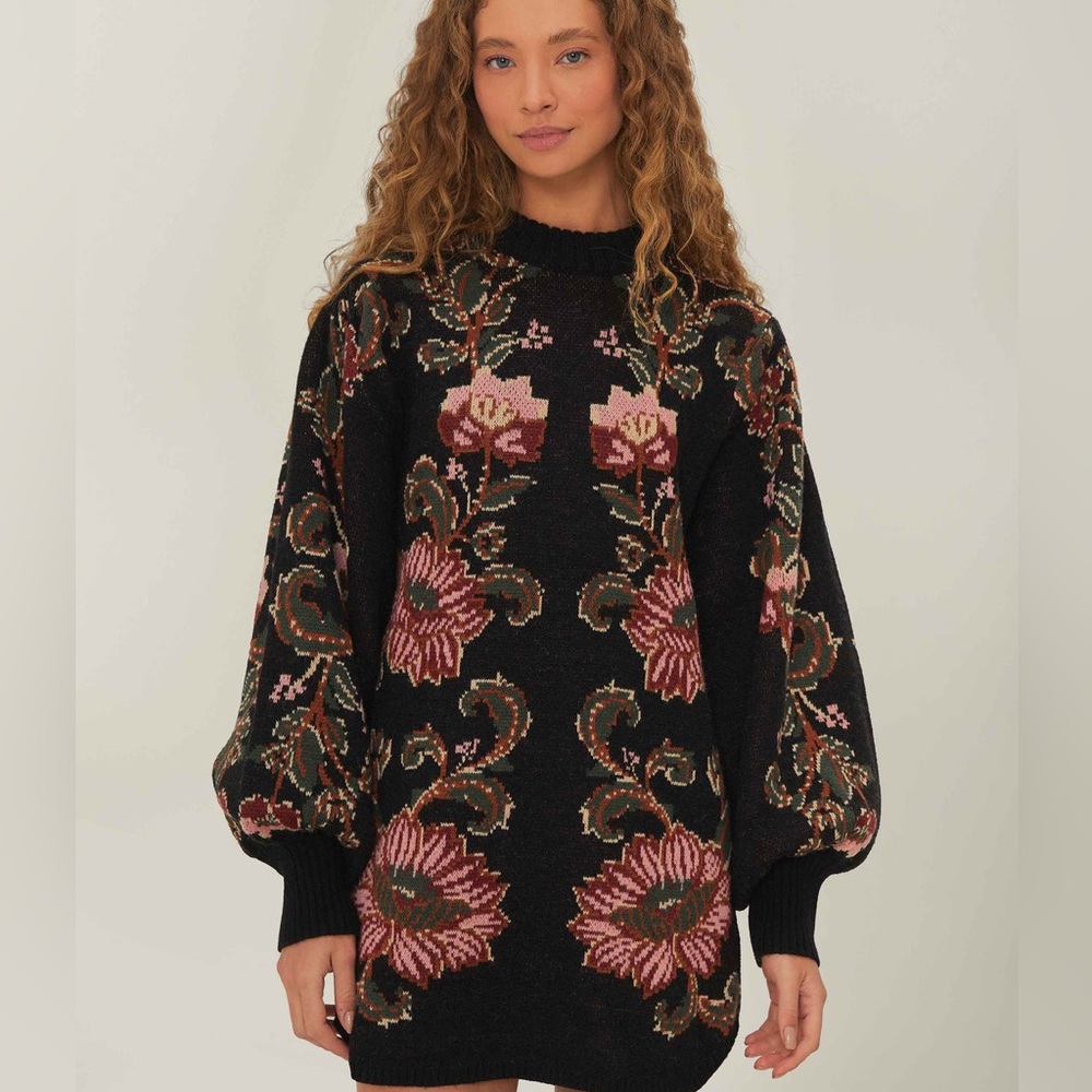 NWOT Farm Rio Ravenala knit mini dress!